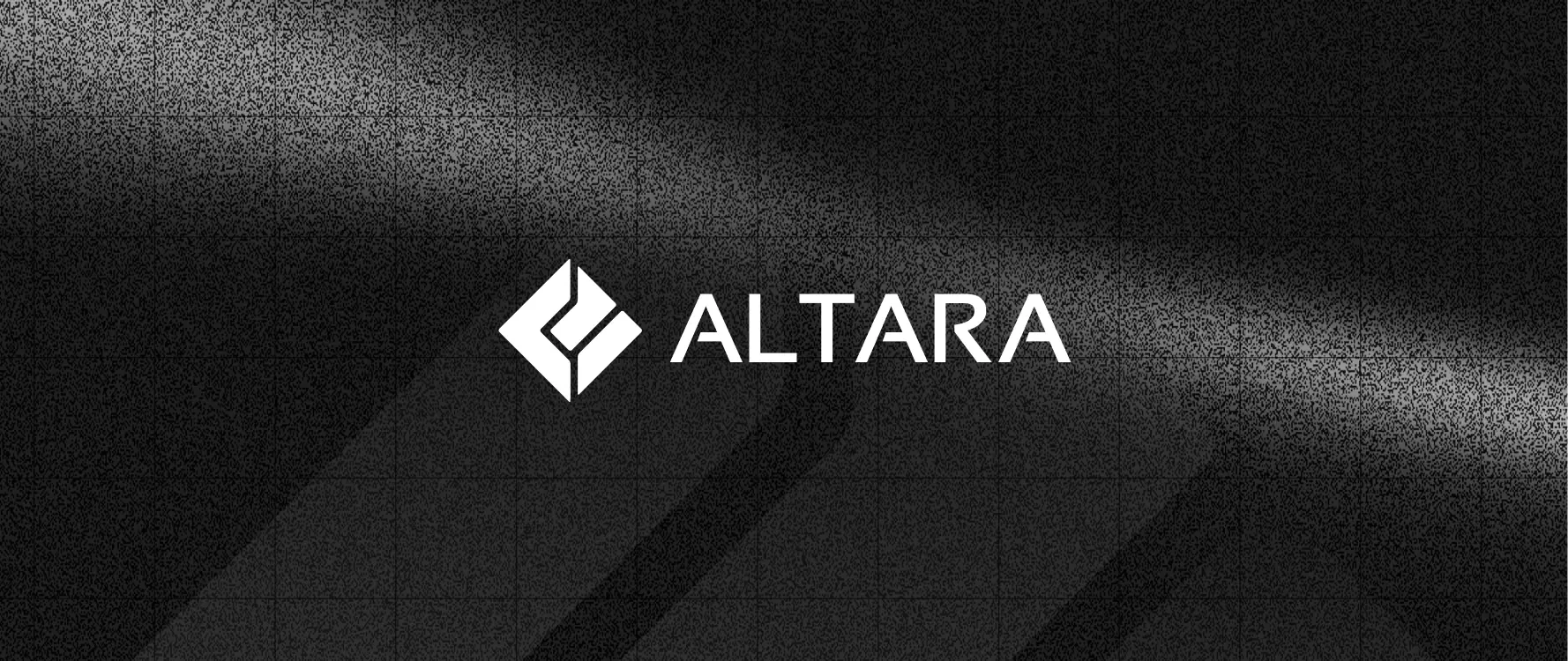 Altara wordmark over a stylized scientific data visualization announcing the company launch.